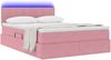 vidaXL LED-Speicherbett mit Matratze Rosa 140 x 190 cm Samt 3371396 Bild 3