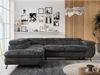 Ecksofa mit Bettfunktion, Modern Sofa, L-form, Einstellbare Kopfstützen, Bettkasten - PETER - Dunkelgrau Plüsch - links Bild 4