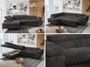 Ecksofa mit Bettfunktion, Modern Sofa, L-form, Einstellbare Kopfstützen, Bettkasten - PETER - Dunkelgrau Plüsch - links Bild 2