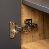 TV-Schrank aus MDF mit Metallgestell, Push-Open & 2 Schubladen, 180x38x50 cm, Eiche/Anthrazit Bild 5