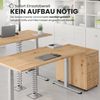 bümö Schreibtisch Schrank abschließbar, Schubladenschrank Holz in grau, Container mit Schubladen - Schubladen Schrank Büro, Schreibtisch Container od. Schreibtisch Kommode mit Chromgriffe, SC50-5-5-CE Bild 5