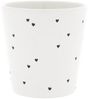 Bastion Collections Tasse Becher HEARTS weiß/schwarz, Ø 9x7.5 cm, Keramik Bild 4