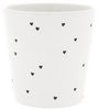 Bastion Collections Tasse Becher HEARTS weiß/schwarz, Ø 9x7.5 cm, Keramik Bild 5