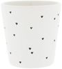 Bastion Collections Tasse Becher HEARTS weiß/schwarz, Ø 9x7.5 cm, Keramik Bild 2