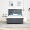 vidaXL LED Boxspringbett mit Matratze Dunkelgrau 160 x 200 cm Samt 3343323 Bild 4