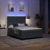 vidaXL LED Boxspringbett mit Matratze Dunkelgrau 160 x 200 cm Samt 3343323 Bild 5