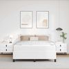 vidaXL Bettrahmen mit Matratze Weiß 140 x 200 cm Stoff 3399005 Bild 3
