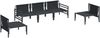 vidaXL Gartensofa-set mit Kissen 5 pcs Schwarz Stahl 3378974 Bild 5
