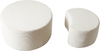 Kaffeetisch-Set, 2-teiliges gepolstertes rundes Kaffeetisch-Set für Wohnzimmer, moderner Beistelltisch/Ottoman, Schaumstoff, Grau Bild 4