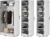 Selsey 'Frame' Kleiderschrank 4-türig mit Kleiderstange und Regalen, schwarz 200 x 200 x 57 cm Bild 5