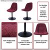 Esszimmerstuhl HWC-A60, Küchenstuhl Stuhl Drehstuhl, Stahl FSC® Stoff/Textil Chenille (465g/m²) ~ dunkelgrau Bild 2
