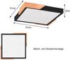 Trio LED Deckenleuchte Meta 32 x 31,5 cm warmweiß naturholz dimmbar Bild 5