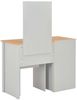 vidaXL Schminktisch mit Spiegel und Hocker Grau 104x45x131 cm 283744 Bild 5