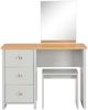 vidaXL Schminktisch mit Spiegel und Hocker Grau 104x45x131 cm 283744 Bild 4