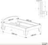 Zirbenbett Massivholzbett "Rosi" metallfrei 140 x 220 cm 48 cm mit Kopfteil Bild 5