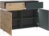 Kommode >LUCI< 2 Türen, 2 Schübe, Artisan Eiche Dekor/Kosmos Grau - 120x90x40cm BxHxT Bild 2