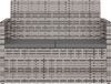 vidaXL Gartenbank mit Kissen Grau 105 cm Poly Rattan 362317 Bild 4