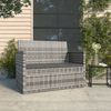 vidaXL Gartenbank mit Kissen Grau 105 cm Poly Rattan 362317 Bild 1