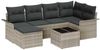 vidaXL Gartensofa-set mit Kissen 7 pcs Hellgrau Poly-Rattan 3345442 Bild 2