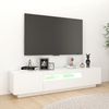 vidaXL TV-Schrank mit LED-Leuchten Weiß 180x35x40 cm 3081897 Bild 4