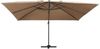 Sonnenschirm, Ampelschirm, Gartenschirm mit LED-Beleuchtung Alu-Mast 400x300 cm Taupe Bild 2