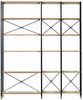 Regal-Set 30 x 170 x 210 cm Metall MDF mit Akazie-Dekor Schwarz Natur Bild 2