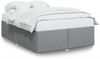 vidaXL Bettgestell ohne Matratze Hellgrau 140x190 cm Stoff 3284729 Bild 2