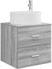 vidaXL Wandmontierte Waschtisch Grau Sonoma 49,5 x 44,5 x 65,5 cm 890323 Bild 2