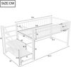 Merax Niedriges Hochbett für Kinder (90 x 200 cm), Jugendbett, Kinderbett mit Aufbewahrungsleiter, stabilem Metallrahmen, geeignet für Kinder und Jugendliche, weiß Bild 4