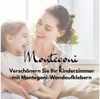 Montegoni Wandsticker Tiere Wandsticker für Kinderzimmer Dekoration, Wandaufkleber (Wandtattoo mit Waldtieren für Kinderzimmer, Afrika Tiere Wandtattoos Elefant Giraffe Bär Fuchs, Löwe), wasserdichte, abnehmbare Bild 4