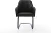 Freischwinger Greg-Flex Echt-Leder Schwarz Freischwinger flach Schwarz Taschenfederkern Bild 2