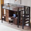 Hochbett, Stabile Metallkonstruktion mit geräumigem Stauraum unter dem Bett und Treppe Ideal für Kinder und Erwachsene Stauraumbett für maximale Platzeffizienz，，90 x 200 cm Bild 4