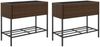 vidaXL Hochbeete mit Ablage 2 Stk. Braun 90x40x75 cm Poly Rattan 3210508 Bild 2