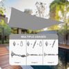 Premium Sonnensegel 3x4m Rechteckig Wasserdicht UV-Schutz Segeltuch Garten Bild 4