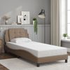 vidaXL Bettgestell mit LED ohne Matratze "Zadar" Cappuccino-Braun 90x200 cm 3214086 Bild 4