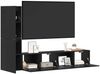 vidaXL Wand-TV-Schrank 2 pcs Schwarz Eichen-Optik Holzwerkstoff 3393271 Bild 3