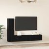 vidaXL Wand-TV-Schrank 2 pcs Schwarz Eichen-Optik Holzwerkstoff 3393271 Bild 4