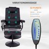 HOMCOM Massagesessel Relaxsessel Fernsehsessel TV Sessel mit Massagefunktion inkl. Hocker Kunstleder Schwarz 77 x 84 x 95 cm Bild 4
