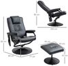 HOMCOM Massagesessel Relaxsessel Fernsehsessel TV Sessel mit Massagefunktion inkl. Hocker Kunstleder Schwarz 77 x 84 x 95 cm Bild 3