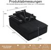 Flieks Relaxsessel Einzelsofa, Lesesessel rahmenlos mit breiten Armlehnen & 3 Kissen, Cord, Schwarz Bild 4