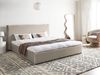 Bett mit Lattenrost Samtstoff LAVAUR 180 x 200 cm Taupe Bild 3