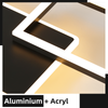 ZMH Deckenlampe Wohnzimmer LED Deckenleuchte - Groß Schwarz Wohnzimmerlampe Decke Dimmbar mit Fernbedienung 63W Modern Schlafzimmerlampe Metall Küchenlampe 80CM für Schlafzimmer Küche Esszimmer Büro Bild 3