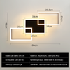 ZMH Deckenlampe Wohnzimmer LED Deckenleuchte - Groß Schwarz Wohnzimmerlampe Decke Dimmbar mit Fernbedienung 63W Modern Schlafzimmerlampe Metall Küchenlampe 80CM für Schlafzimmer Küche Esszimmer Büro Bild 4