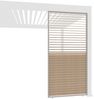 Weide Holzoptik Lamellenwand für Weide Pergola | drehbare Lamellen | aus Aluminium | Ivory Sand Bild 1