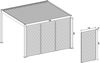 Weide Holzoptik Lamellenwand für Weide Pergola | drehbare Lamellen | aus Aluminium | Ivory Sand Bild 2