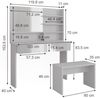 Schminktisch Azur Weiß 120 cm mit Bank Vicco Bild 3