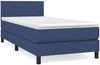 vidaXL Boxspringbett mit Matratze, Stoff, Blau, 90x190 cm, H2 Bild 2