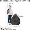 Sitzsack 70x110cm Mittelgrau Bild 3
