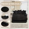 MODFU Schlafsofa Modernes Cord-Schlafsofa,Schlafsofa,mit 3 weiche Kissen, Modernes Cord-Schlafsofa Cloud Couch, Ergonomisch mit 3 Kissen, Kein Aufbau nötig, 150 kg Belastbarkeit, Ideal für Wohnzimmer, Büro & Schlafzimmer, mit Relaxfunktion Bild 5