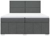 vidaXL Boxspringbett mit Matratze Dunkelgrau 200x200 cm Stoff 3291769 Bild 4